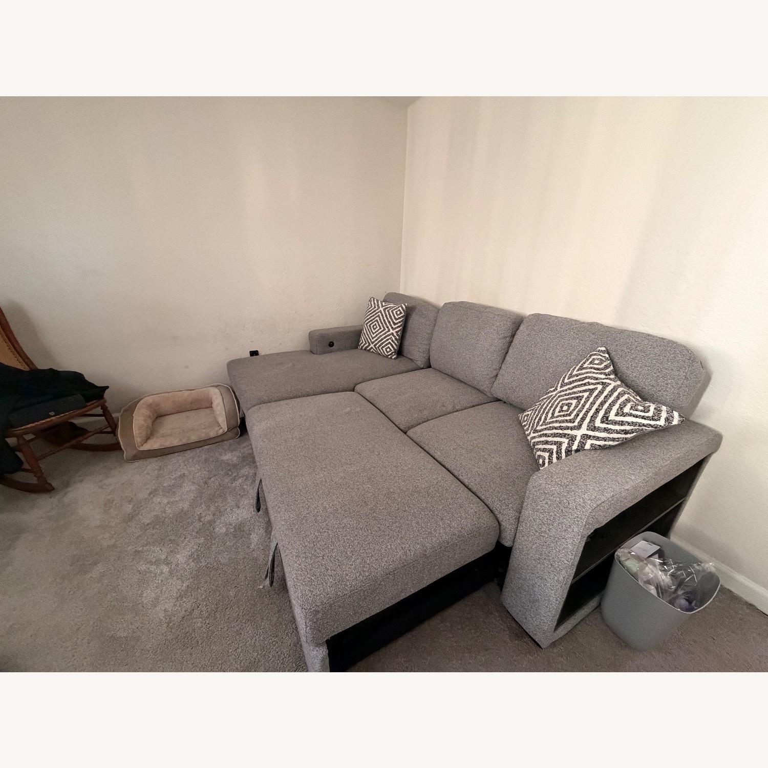 Oswin Light Gray Loveseat - image-2