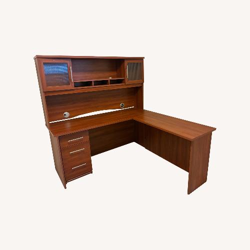 Used Light Brown Desk - L Shape for sale on AptDeco