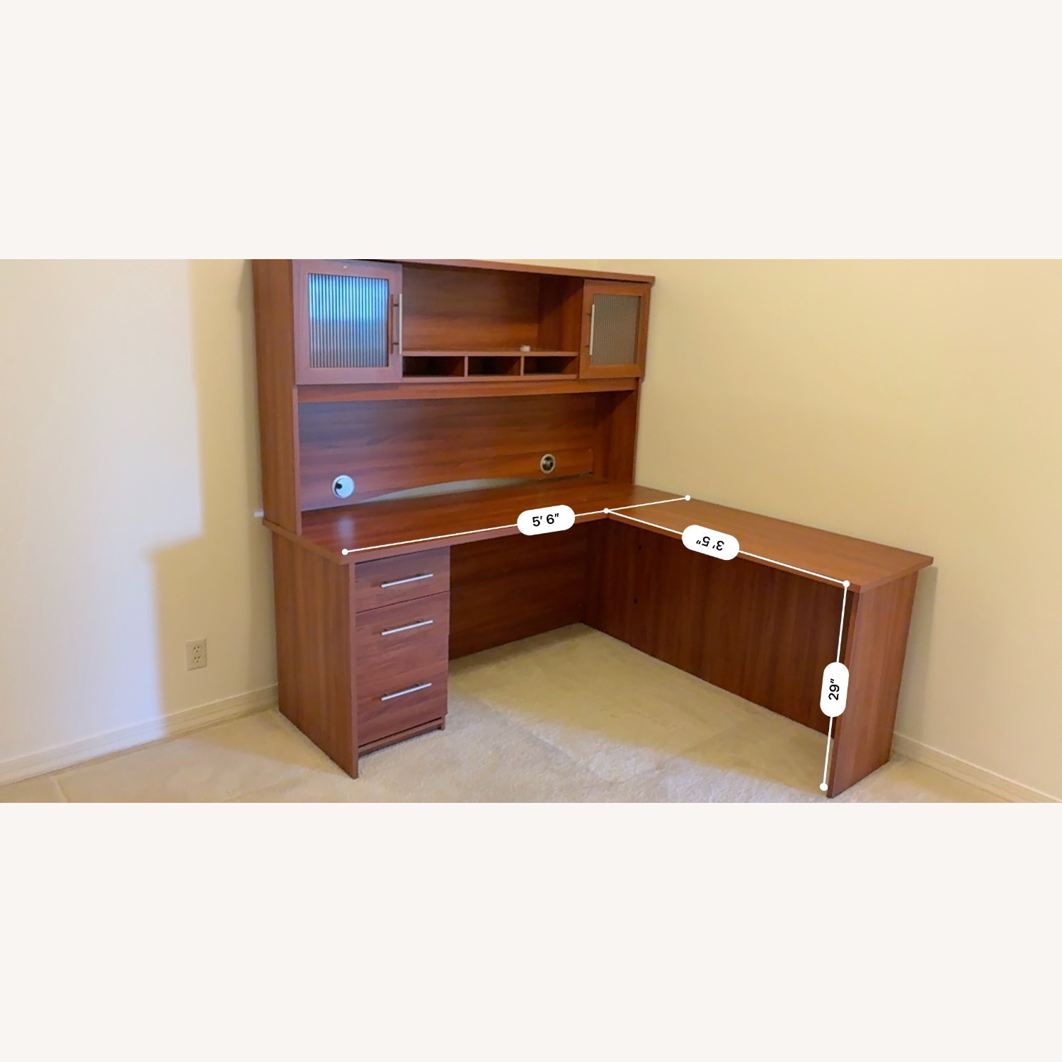 Light Brown Desk - L Shape - image-2