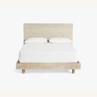 Cayman Platform Bed & Headboard, Queen, Biscotti