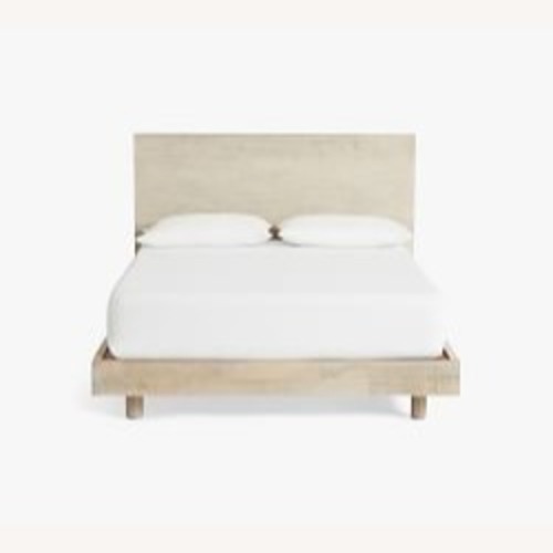 Used Cayman Platform Bed & Headboard, Queen, Biscotti for sale on AptDeco