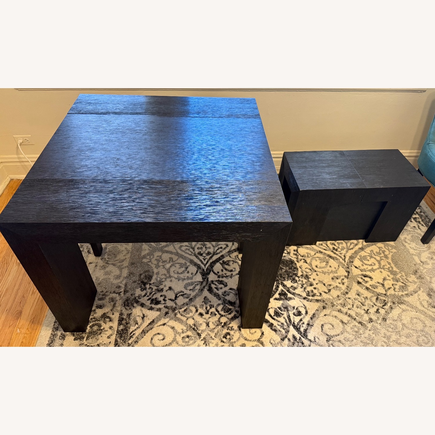 Smoked Hickory Transformer Dining Set With Bench - image-8