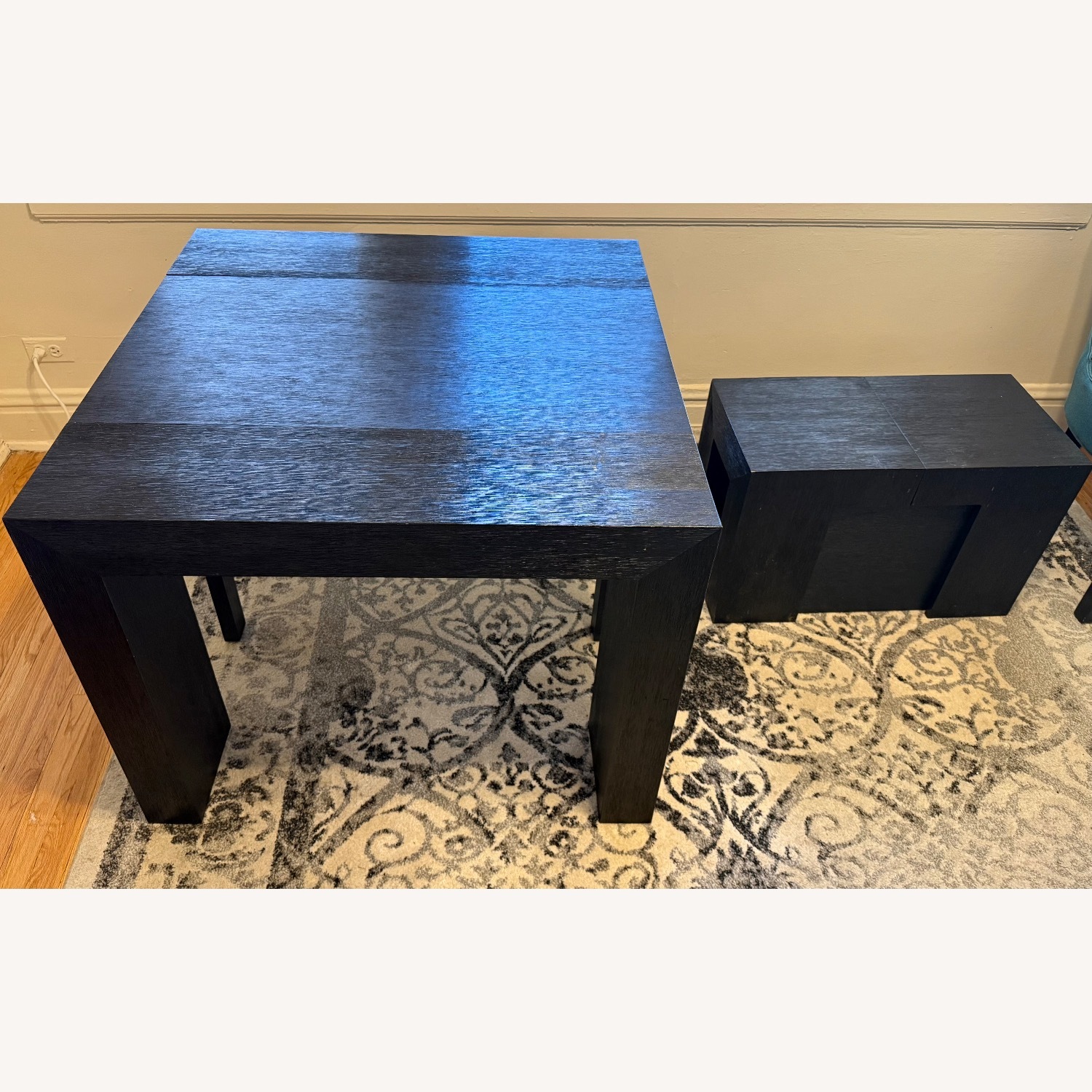 Smoked Hickory Transformer Dining Set With Bench - image-9