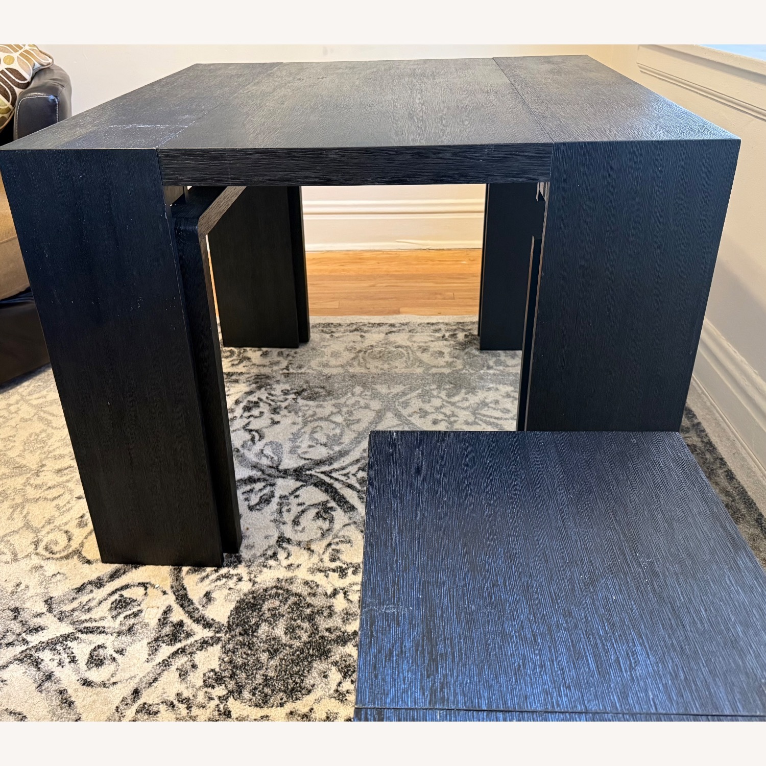 Smoked Hickory Transformer Dining Set With Bench - image-4