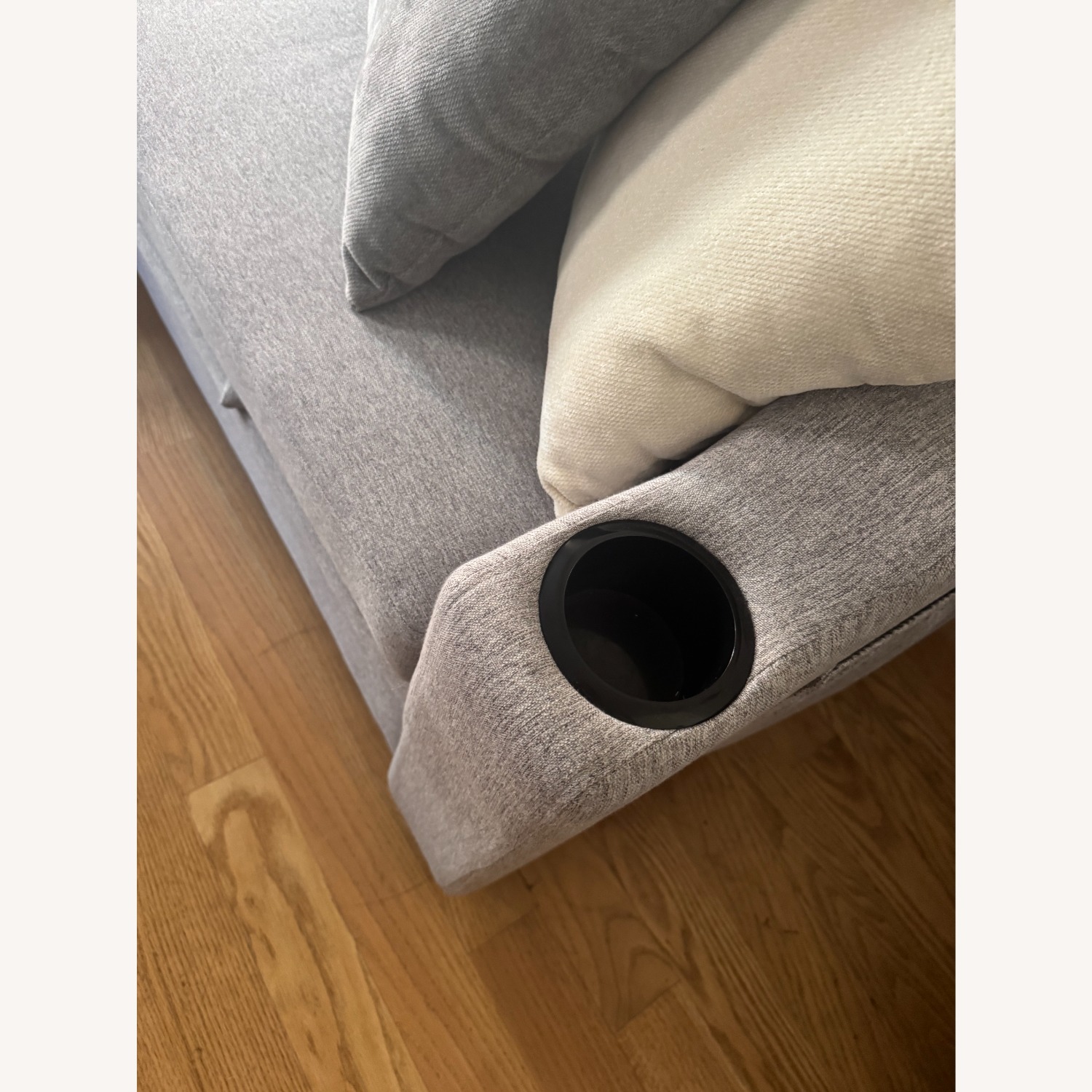 Amazon Light Gray Fabric Sleeper Sofa - image-4