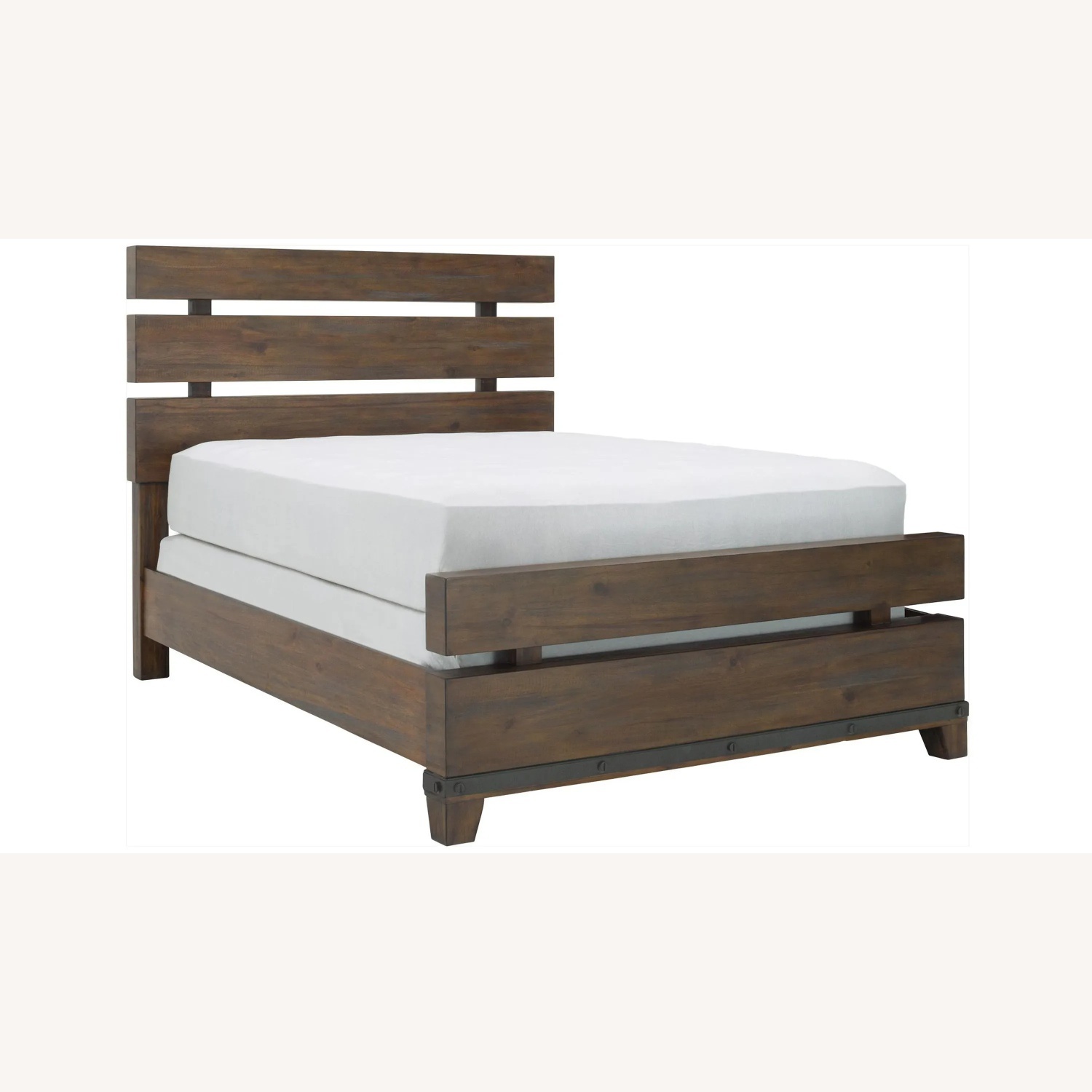 Raymour & Flanigan Dark Brown Wood Queen Bed - image-5