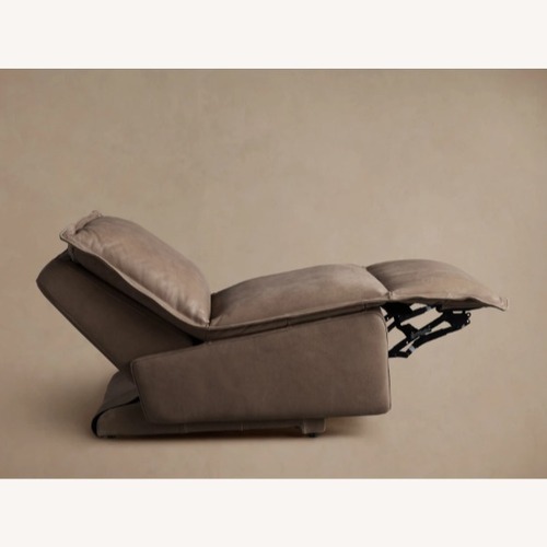 Used Arhaus Rowland Light Brown Leather Recliner for sale on AptDeco