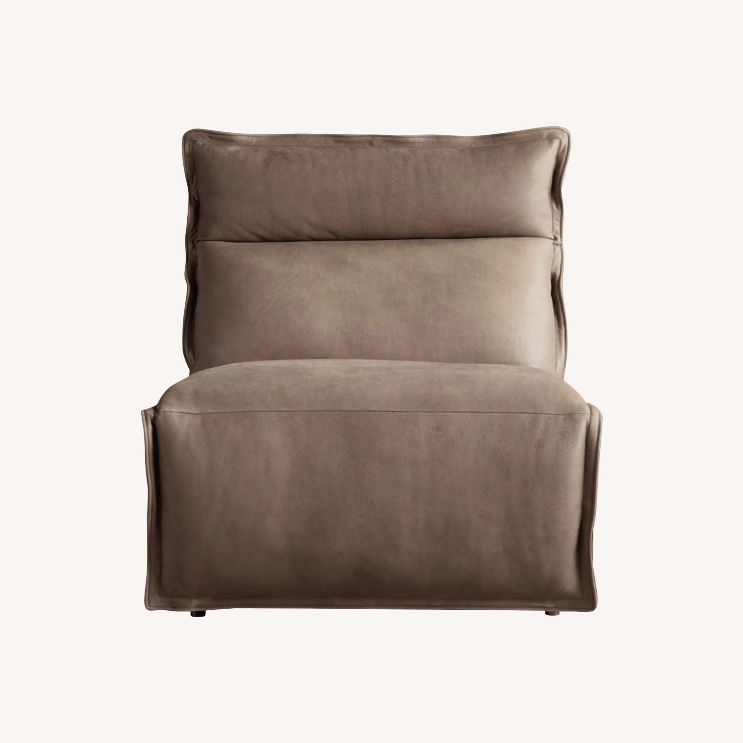 Arhaus Rowland Light Brown Leather Recliner - image-6
