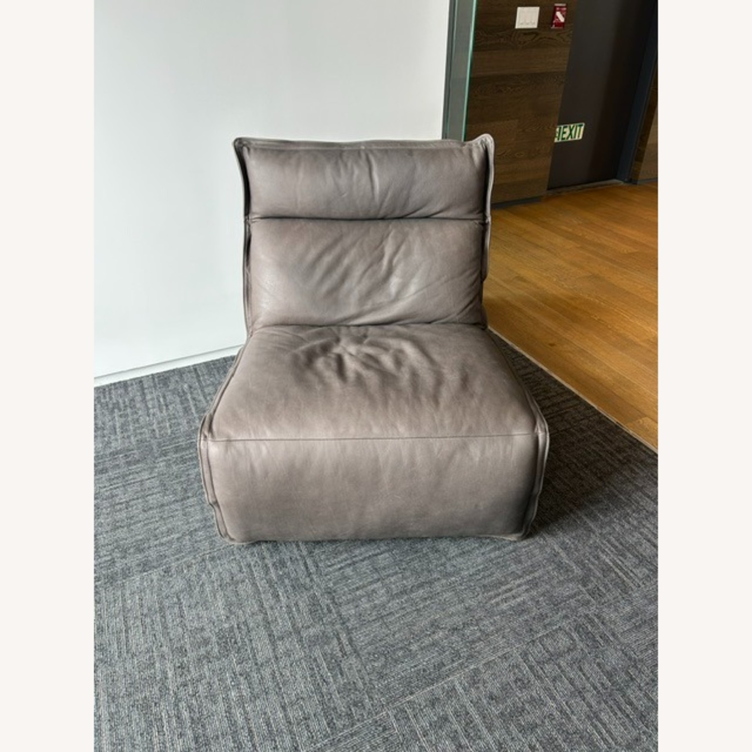 Arhaus Rowland Light Brown Leather Recliner - image-1