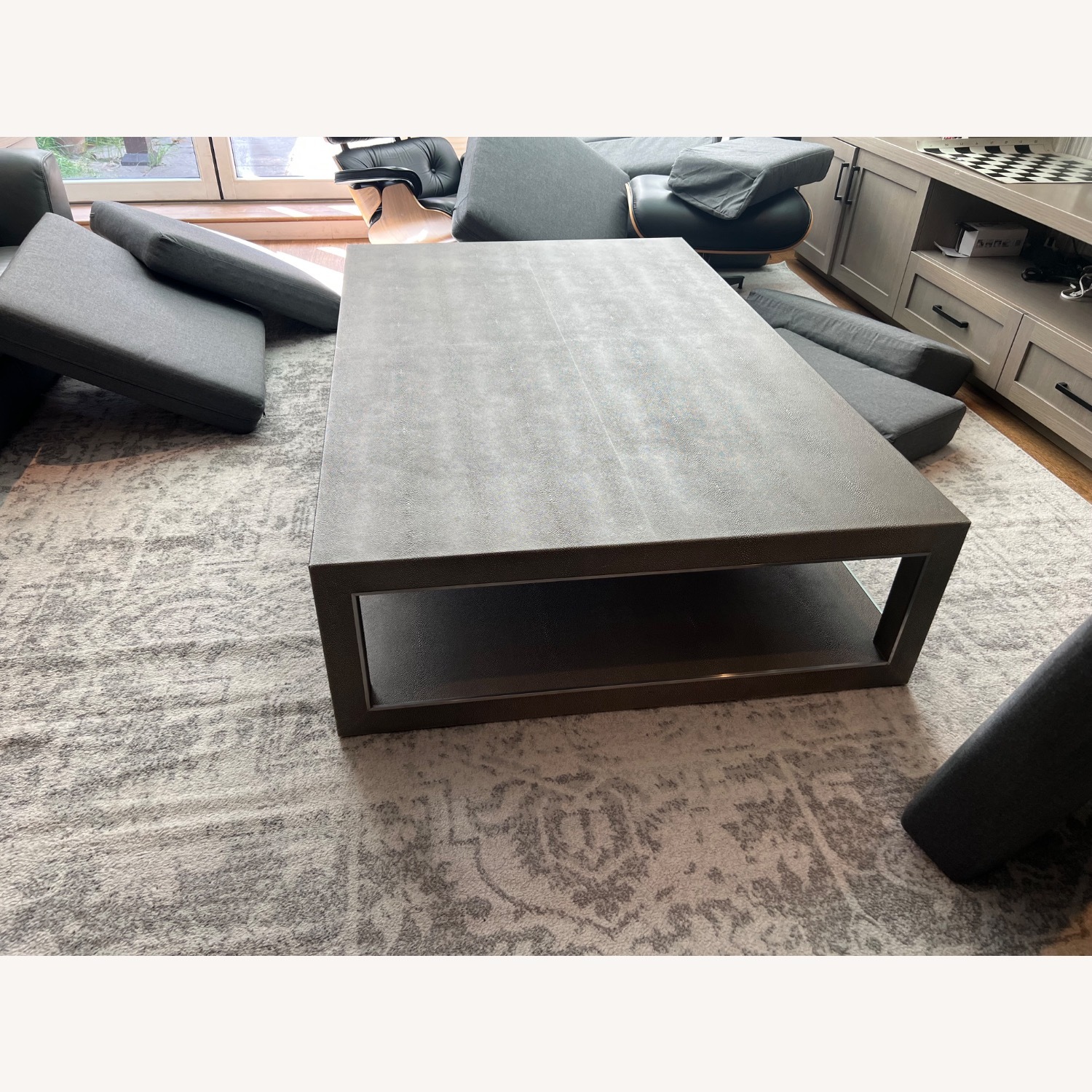 Restoration Hardware Cela Shagreen Coffee Table - image-1
