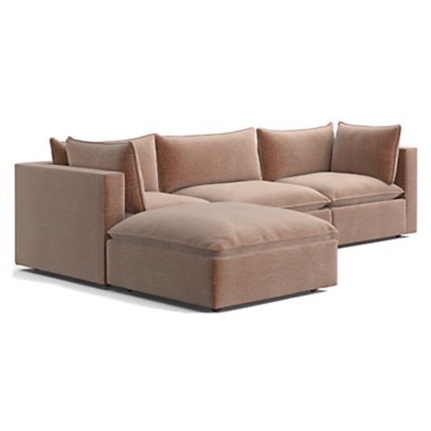 Crate & Barrel Lotus Red Chaise Lounge - image-3