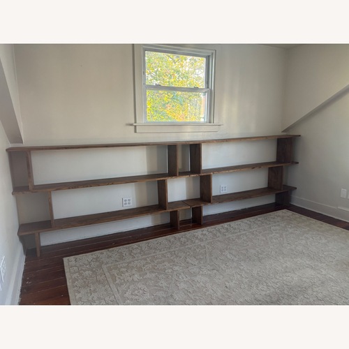 Used Handmade Light Brown Wood Bookcase for sale on AptDeco