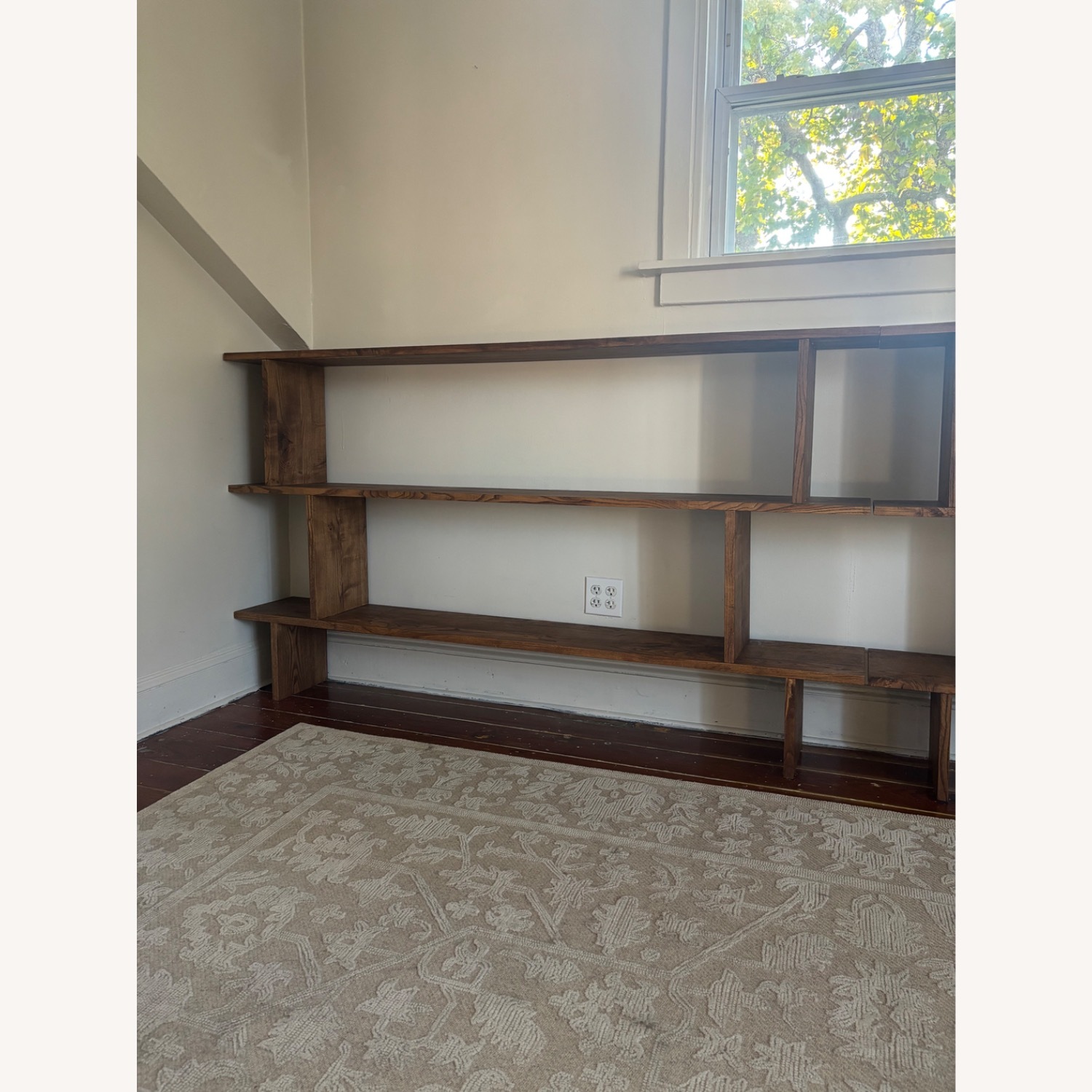 Handmade Light Brown Wood Bookcase - image-6