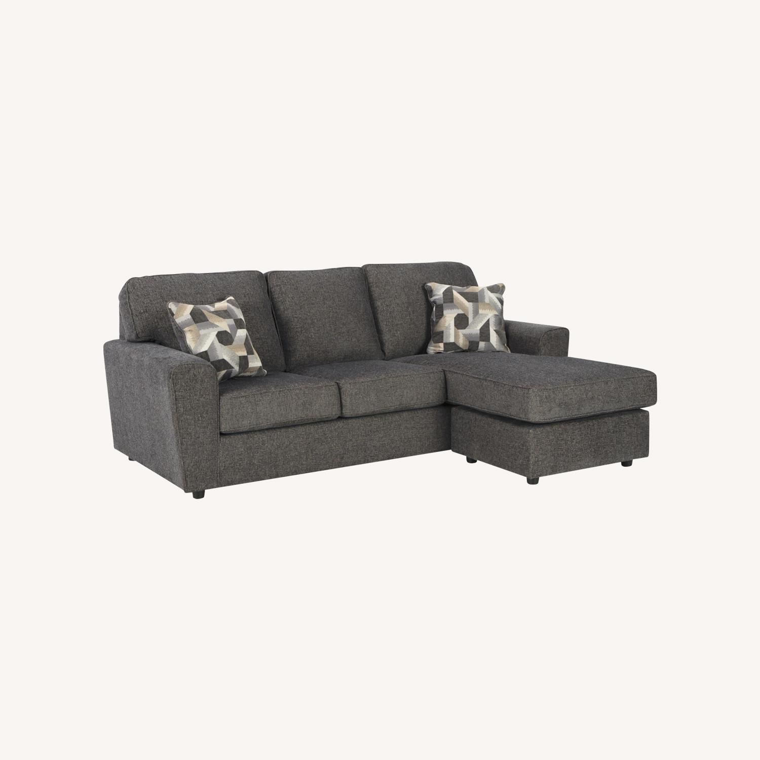 Ashley Furniture Cascilla Dark Gray Fabric Chaise Lounge - image-0