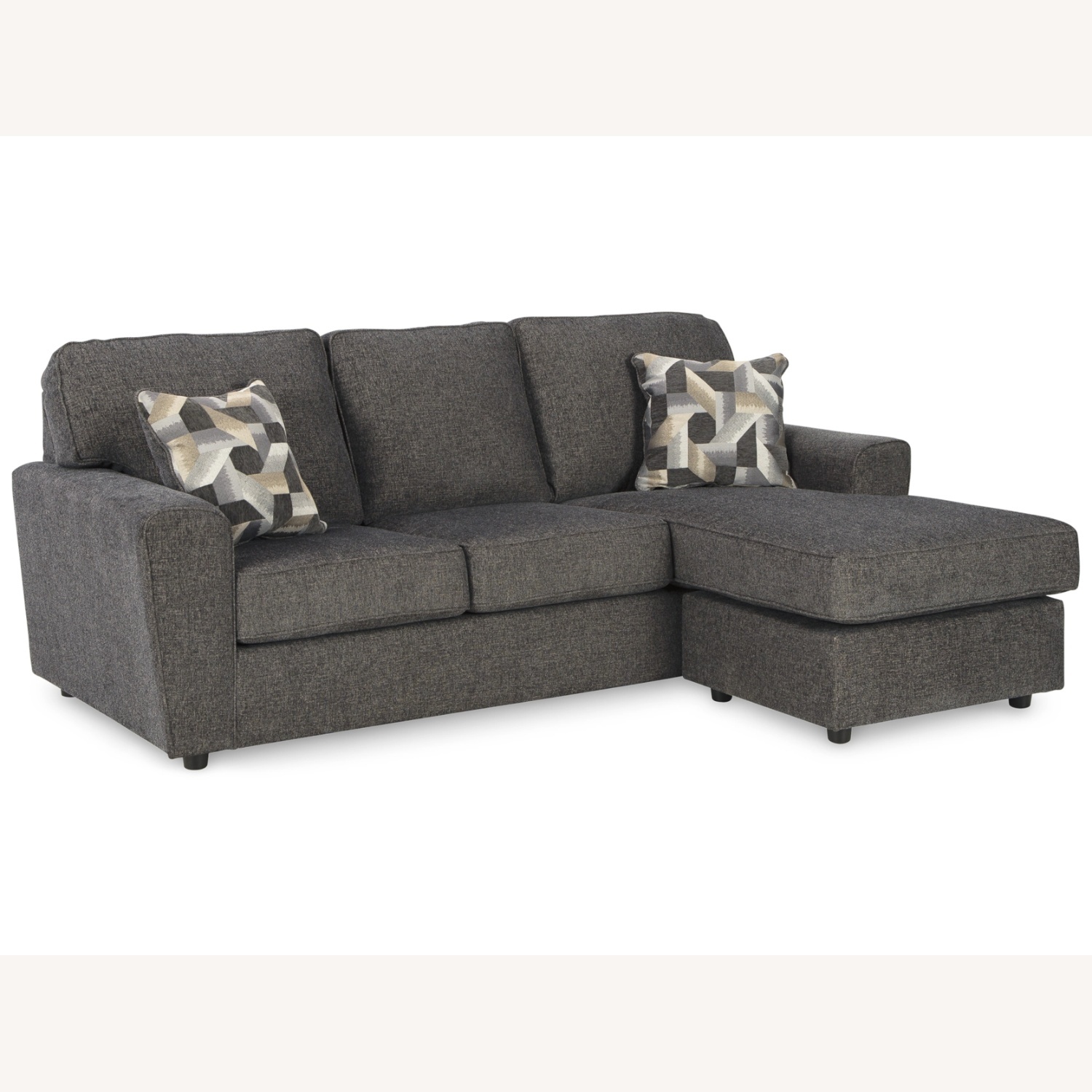 Ashley Furniture Cascilla Dark Gray Fabric Chaise Lounge - image-6