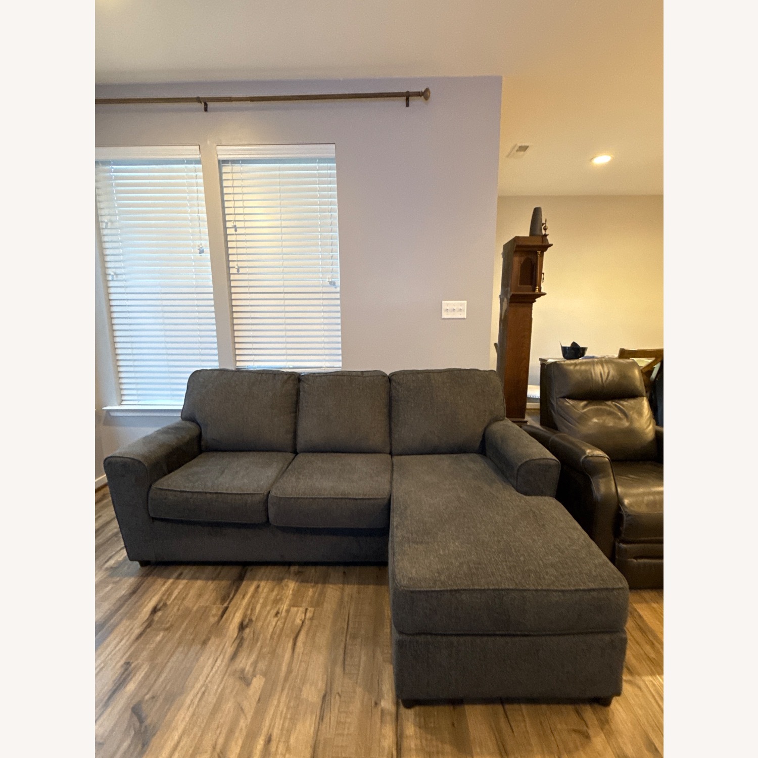 Ashley Furniture Cascilla Dark Gray Fabric Chaise Lounge - image-1