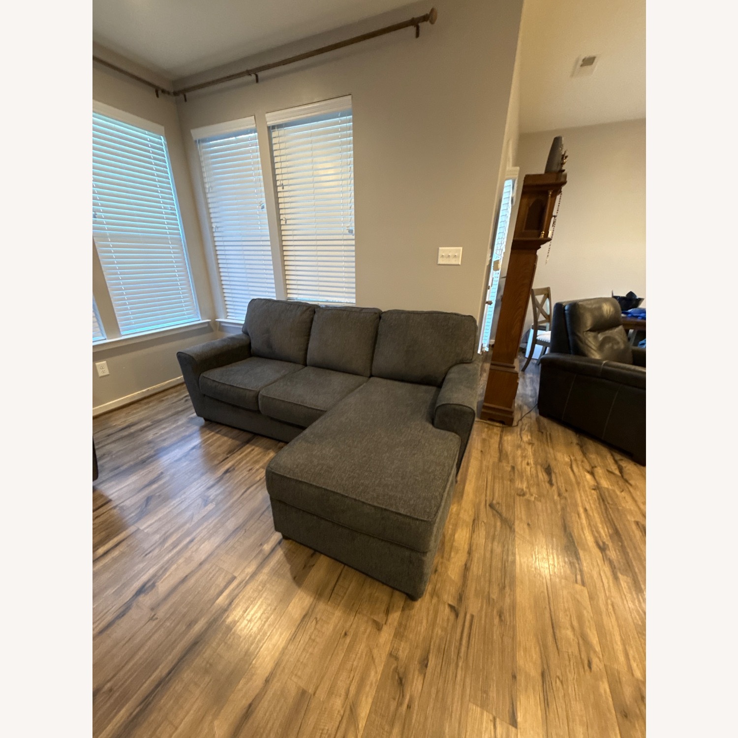 Ashley Furniture Cascilla Dark Gray Fabric Chaise Lounge - image-5