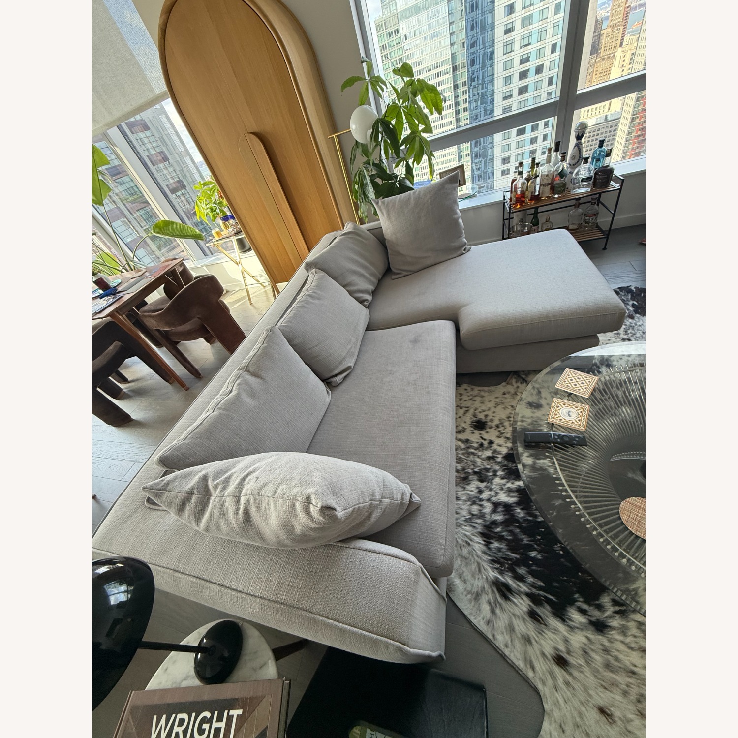 ABC Carpet and Home Light Gray 2 Piece Sectional - image-5