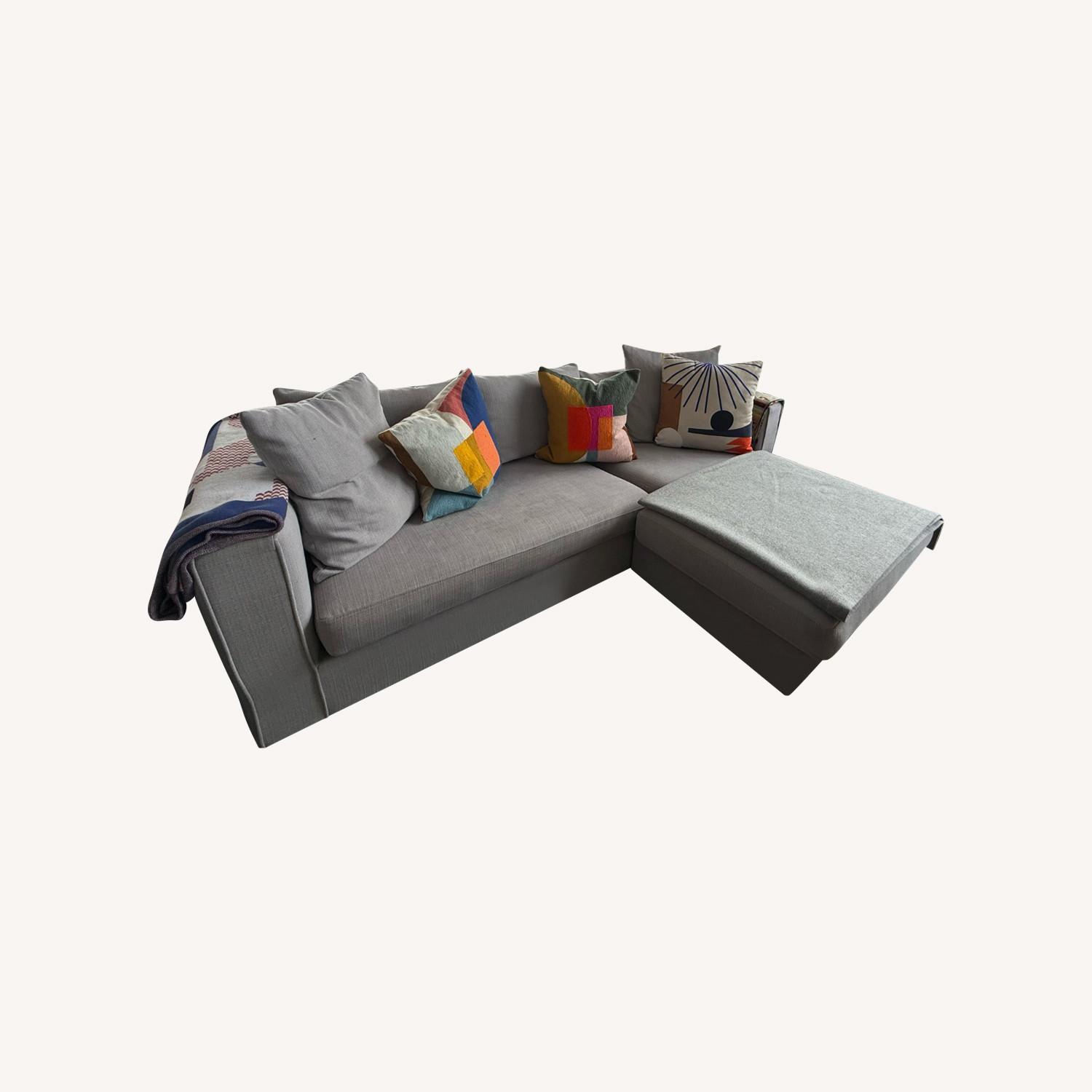 ABC Carpet and Home Light Gray 2 Piece Sectional - image-0