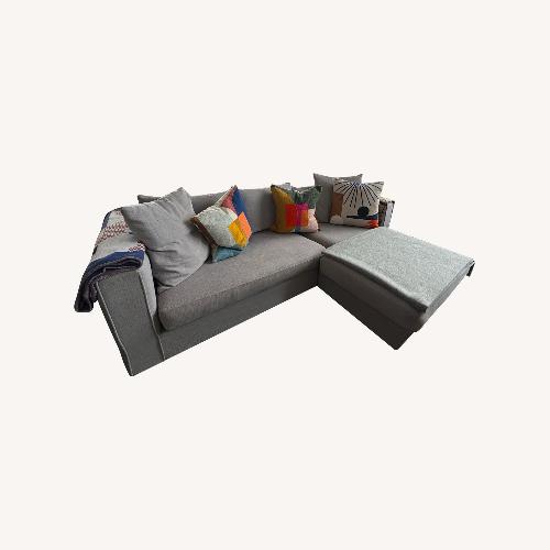 Used ABC Carpet and Home Light Gray 2 Piece Sectional for sale on AptDeco