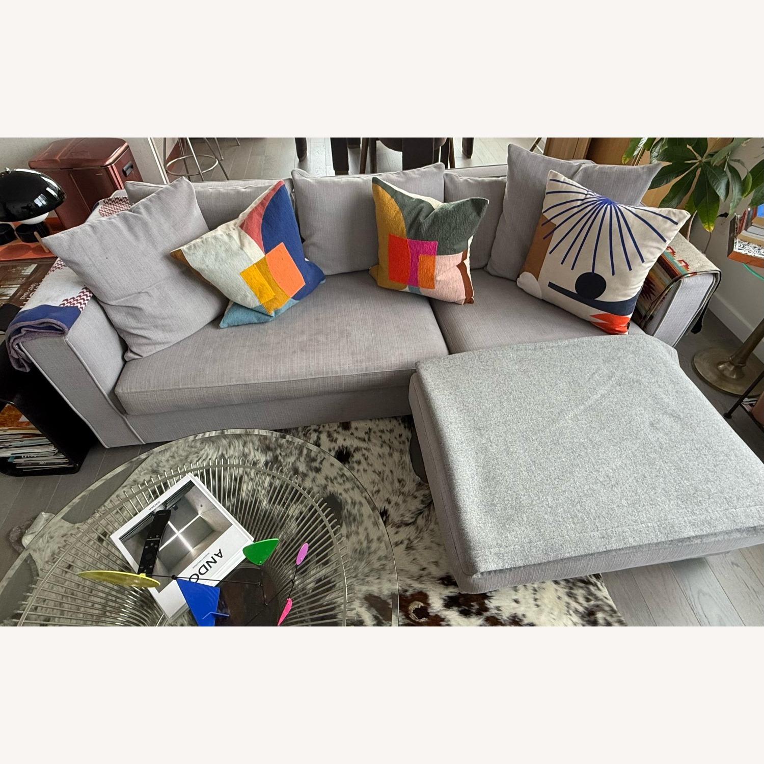 ABC Carpet and Home Light Gray 2 Piece Sectional - image-2