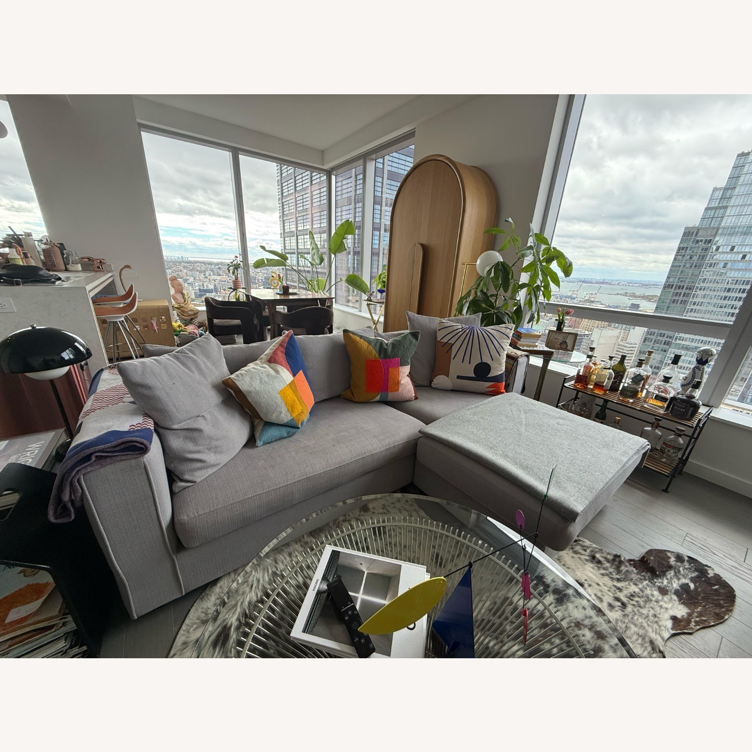 ABC Carpet and Home Light Gray 2 Piece Sectional - image-1