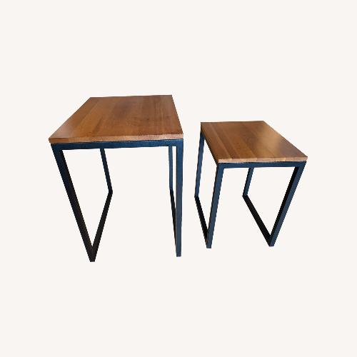 Used Ethan Allen Dark Brown Wood Side Tables for sale on AptDeco
