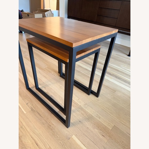 Used Ethan Allen Dark Brown Wood Side Tables for sale on AptDeco