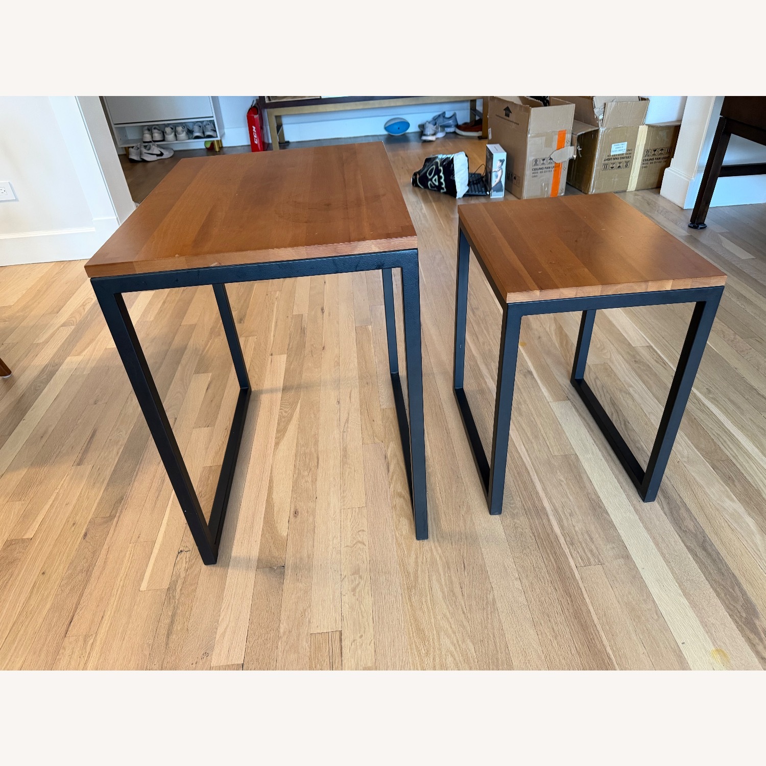 Ethan Allen Dark Brown Wood Side Tables - image-4