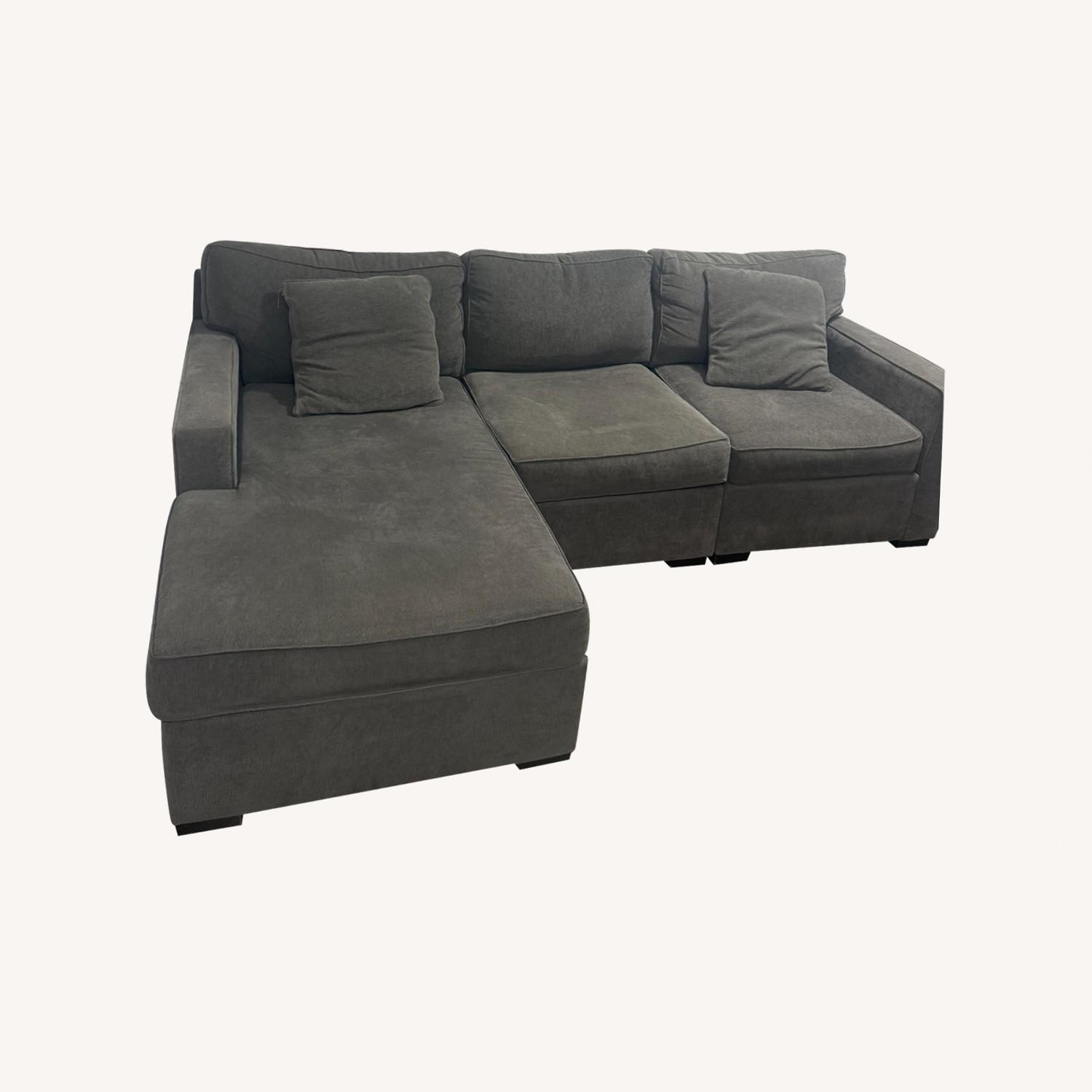 Macy's Radley Dark Gray 3+ Piece Sectional - image-0