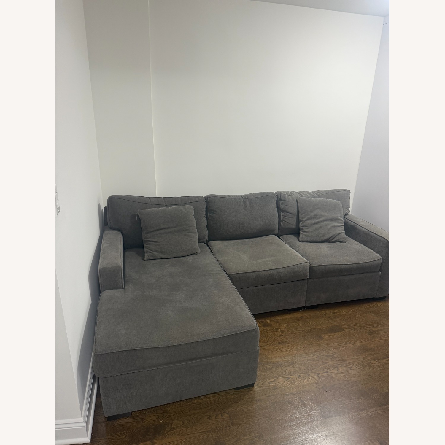 Macy's Radley Dark Gray 3+ Piece Sectional - image-1