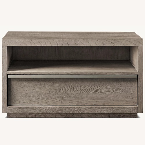 Used Restoration Hardware Bezier Light Gray Wood Side Tables for sale on AptDeco