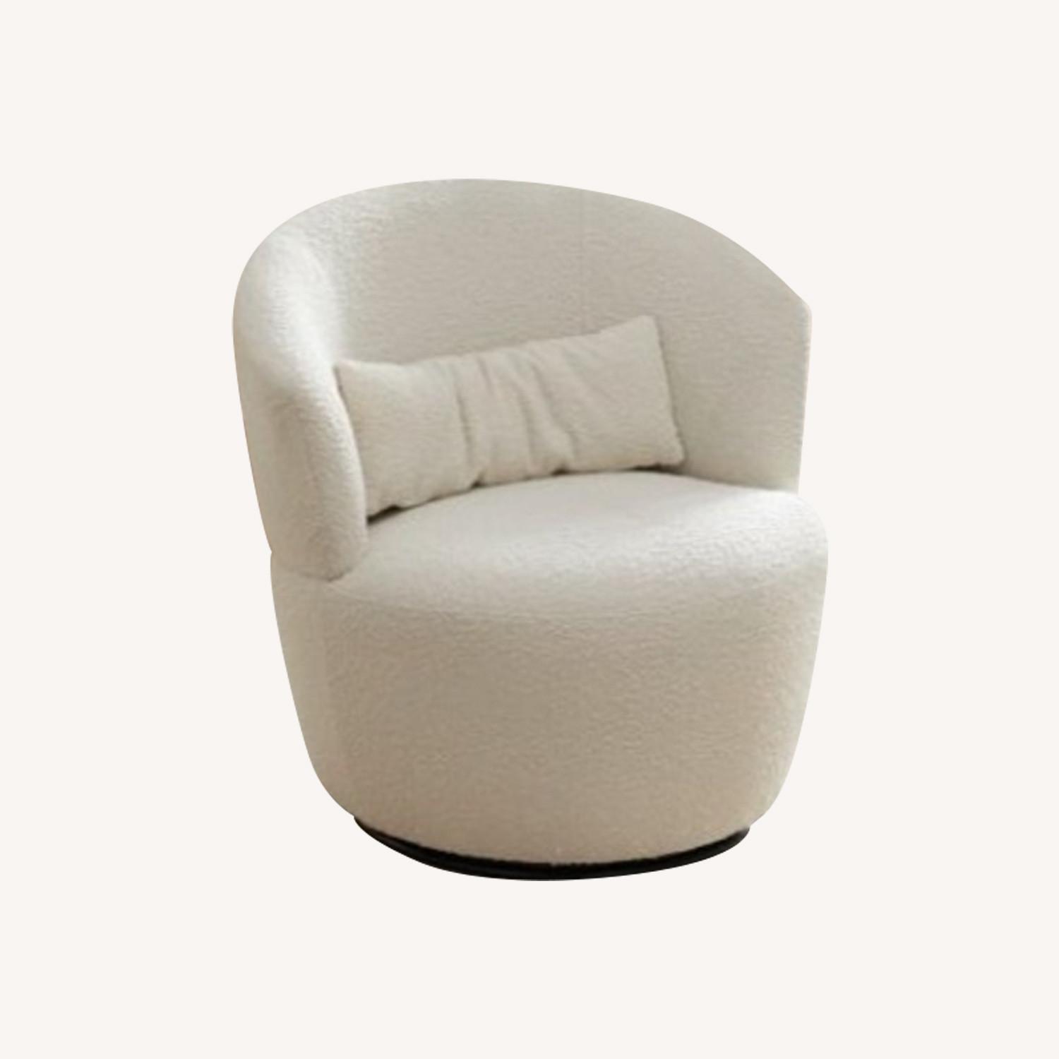 Castlery Amber Bouclé Swivel Chair - image-0