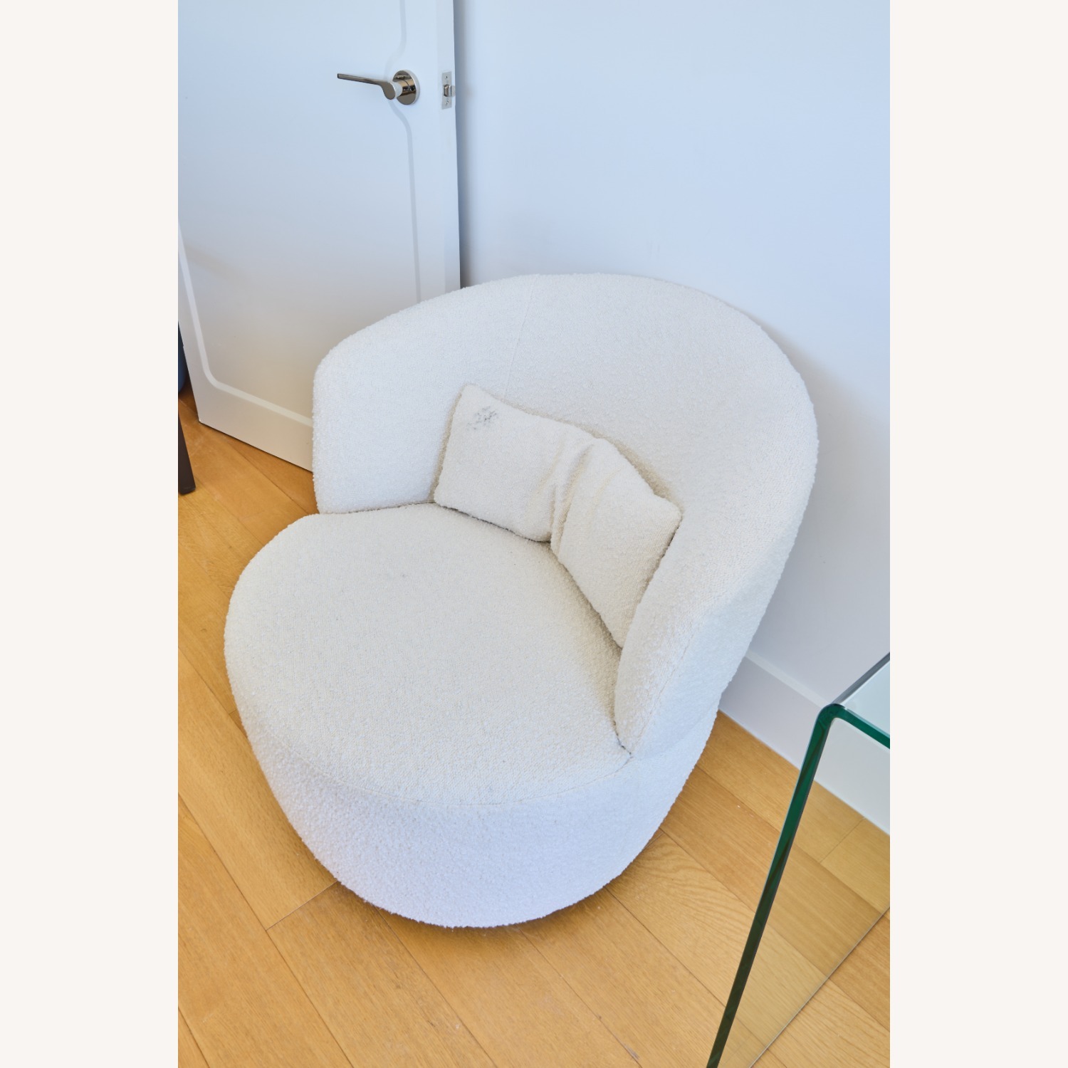 Castlery Amber Bouclé Swivel Chair - image-3