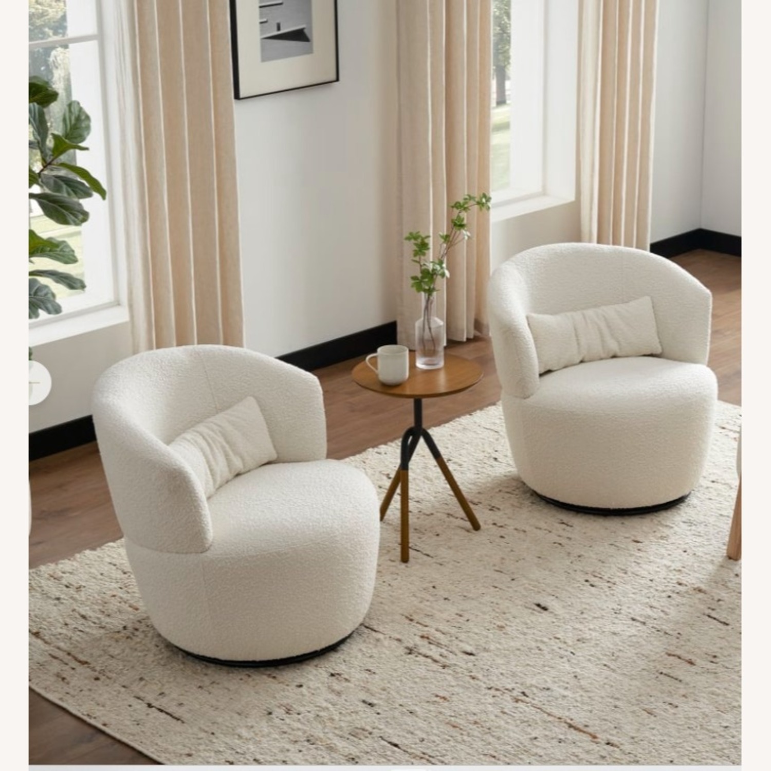 Castlery Amber Bouclé Swivel Chair - image-2