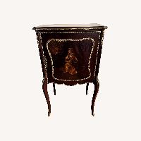 Vintage/Antique Dark Brown Wood Side Table