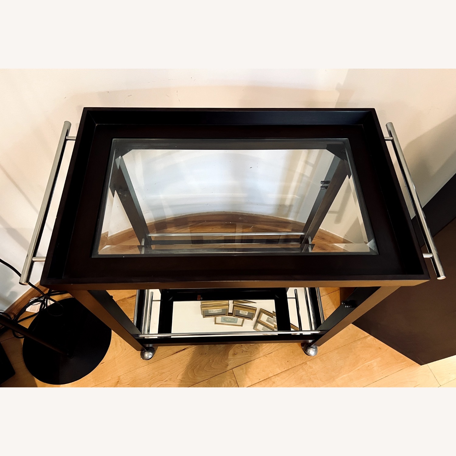 Vintage/Antique Finds Art Deco Wood Bar Cart - image-2