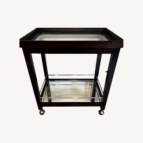 Used Vintage/Antique Finds Art Deco Wood Bar Cart for sale on AptDeco