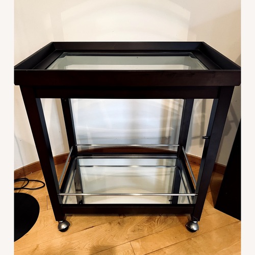 Used Vintage/Antique Finds Art Deco Wood Bar Cart for sale on AptDeco