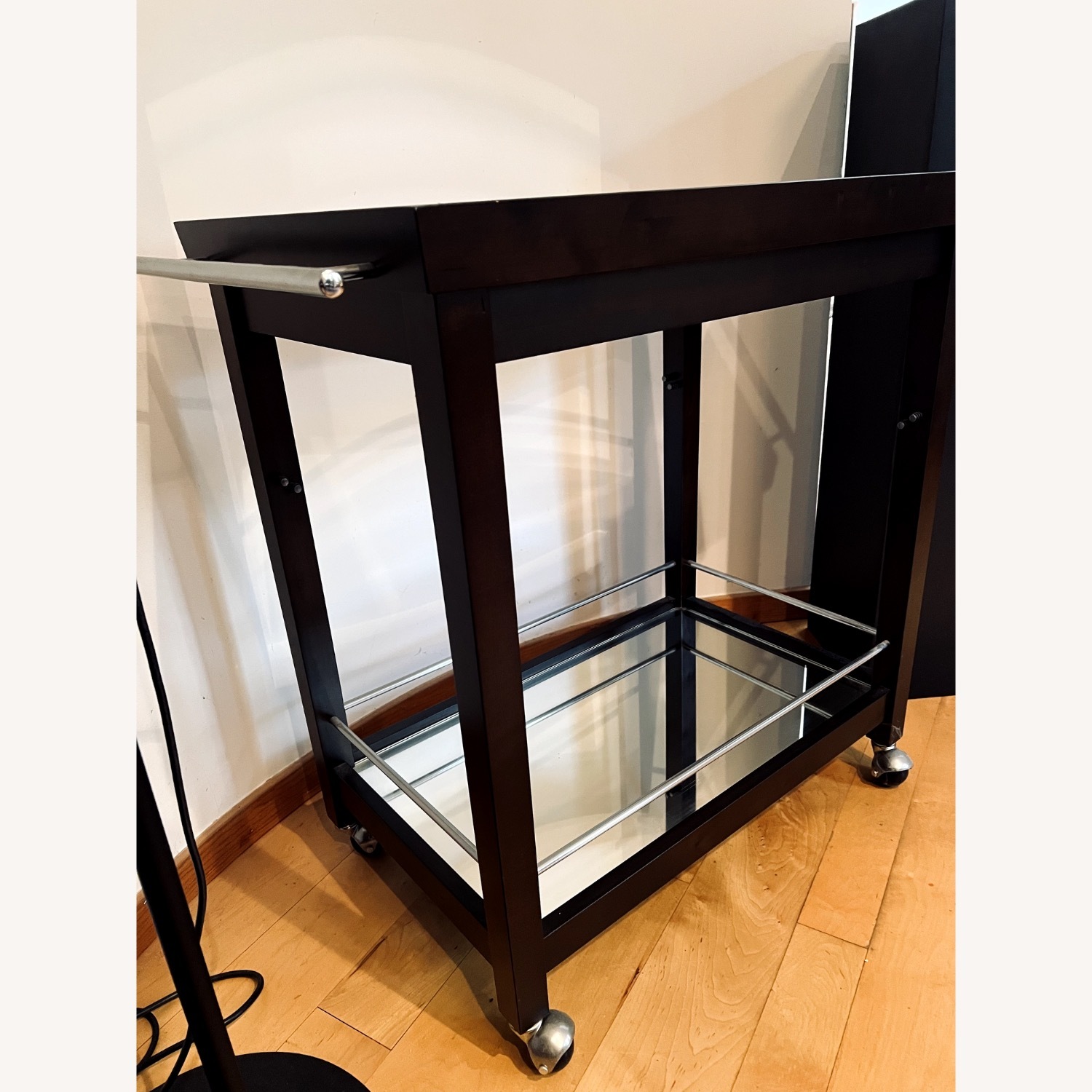 Vintage/Antique Finds Art Deco Wood Bar Cart - image-3