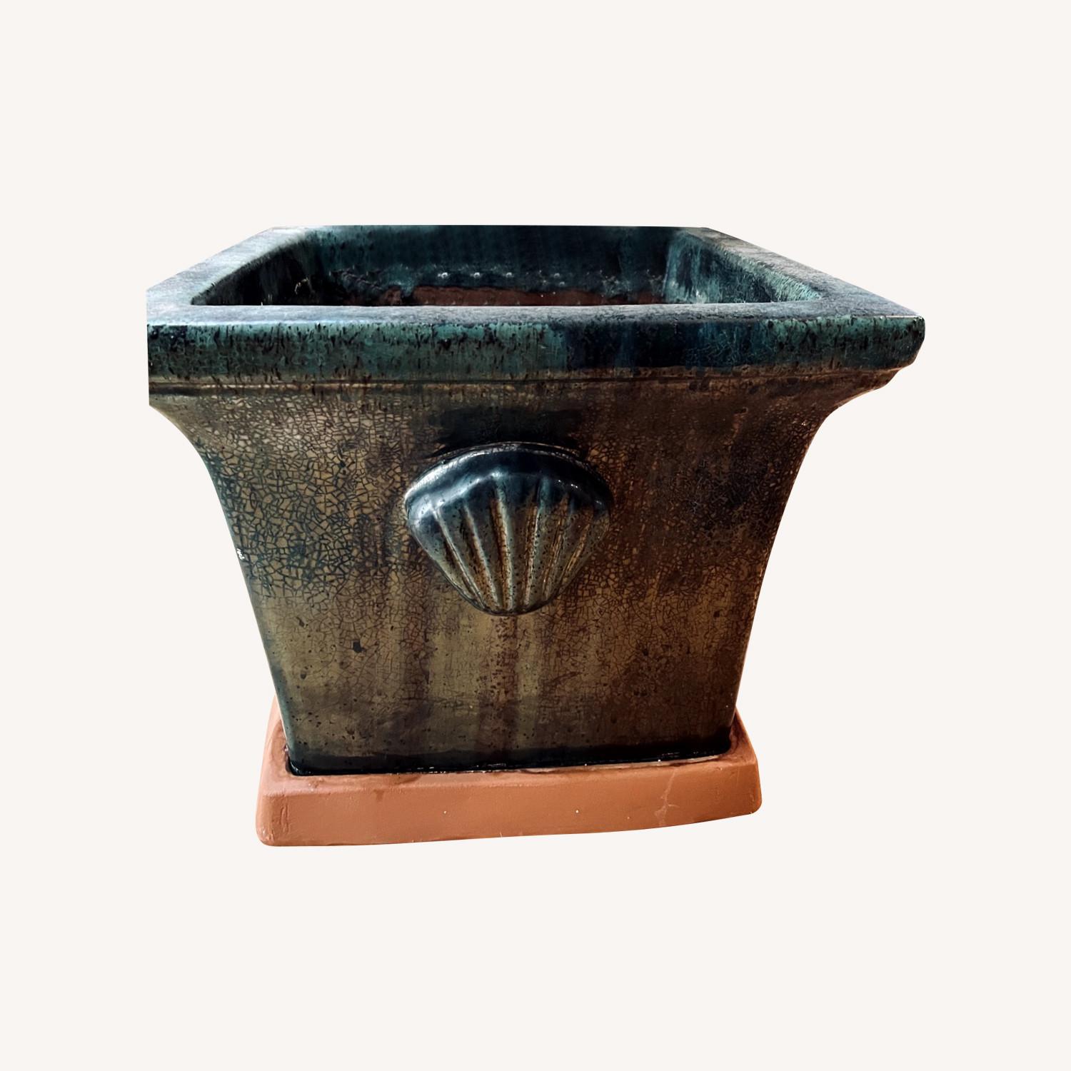 Green Glaze Planter - image-0