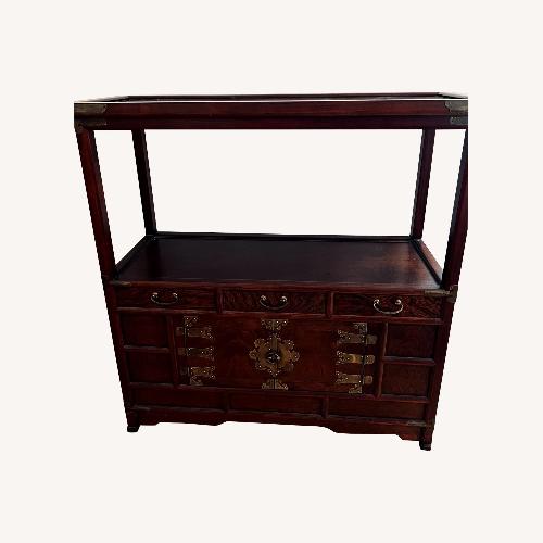 Used Vintage/Antique Finds Dark Brown Wood Sideboard for sale on AptDeco