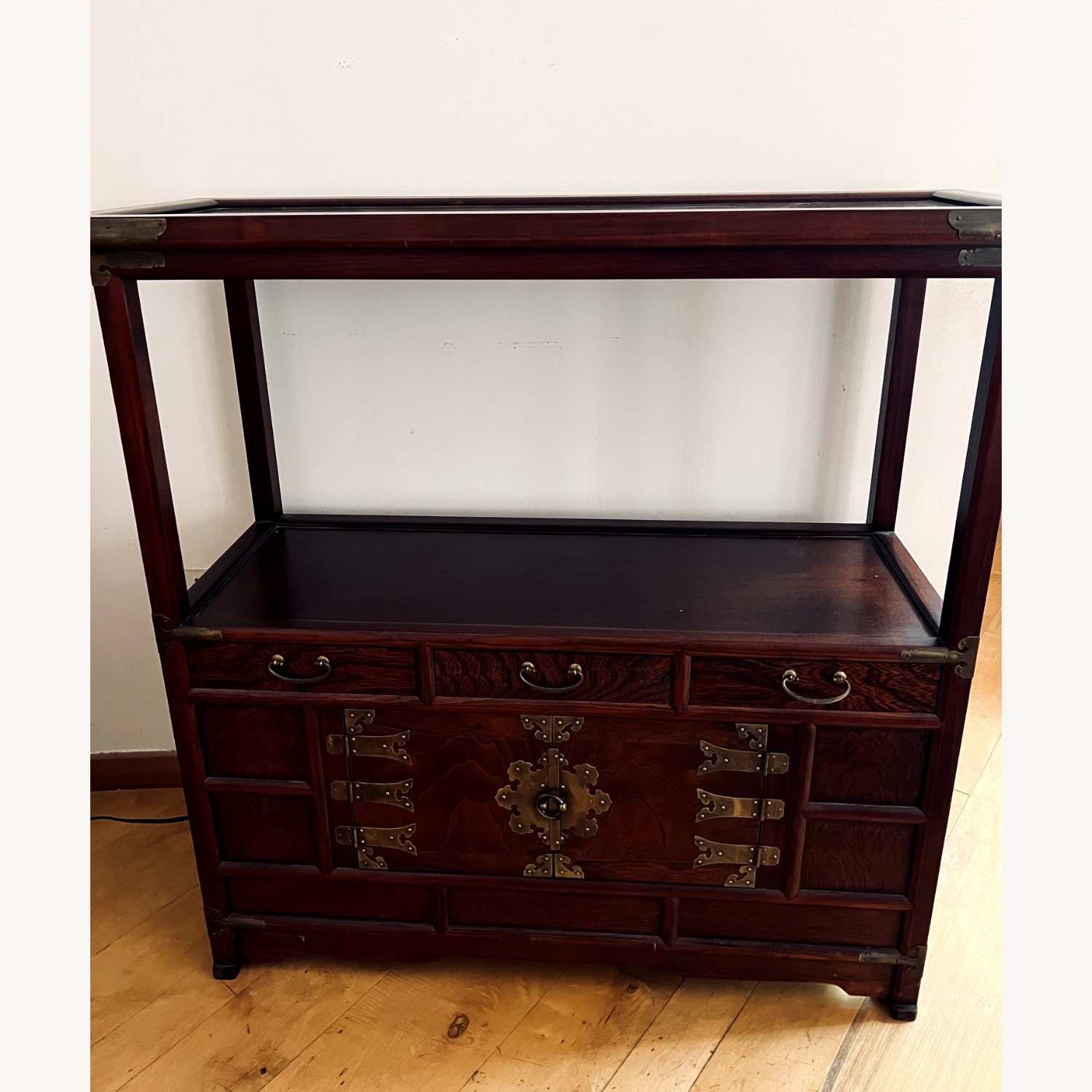 Vintage/Antique Finds Dark Brown Wood Sideboard - image-1