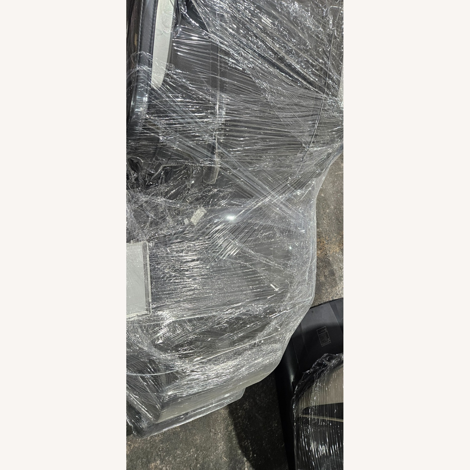 Black Faux Leather Recliner - image-4