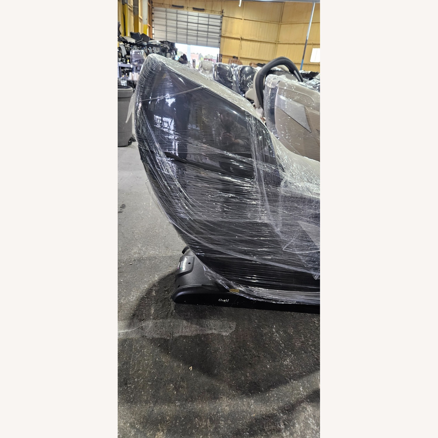 Black Faux Leather Recliner - image-3