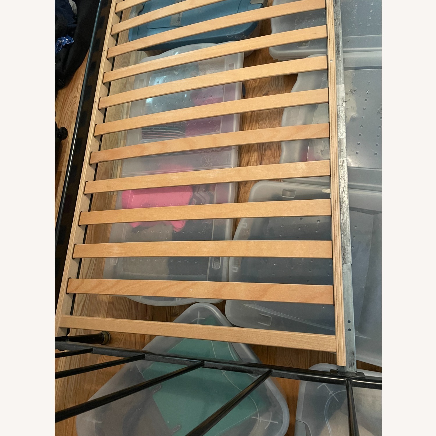 IKEA Vintage Black Metal King Bed - image-4