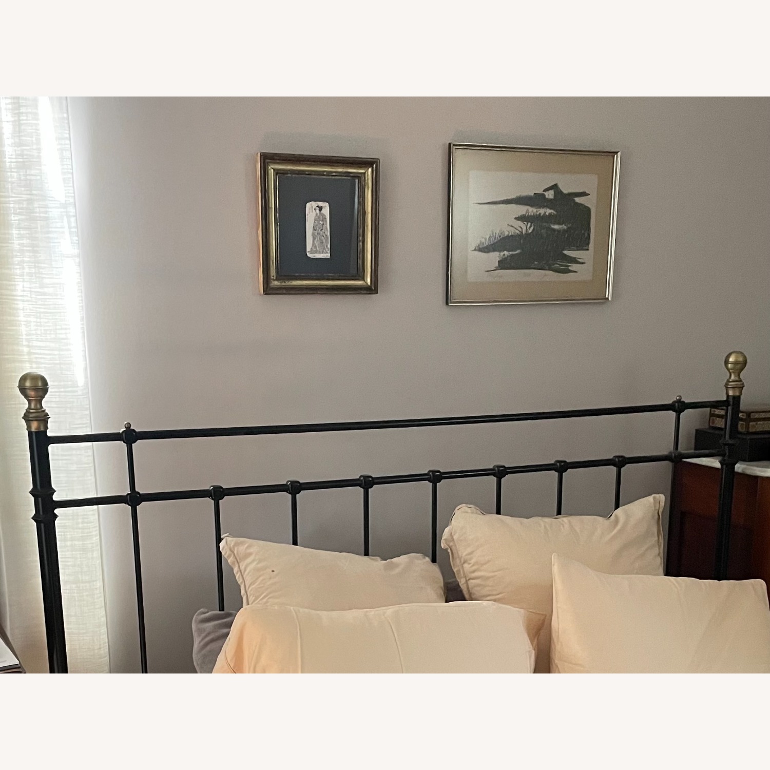 IKEA Vintage Black Metal King Bed - image-5