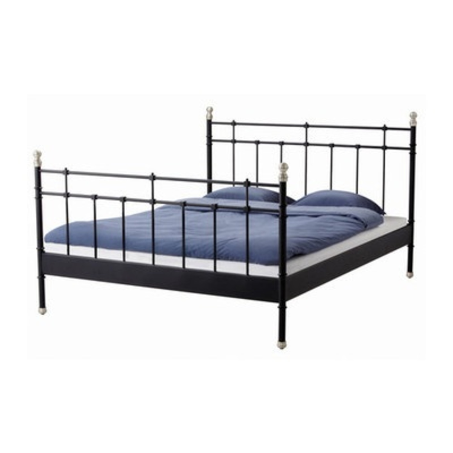 IKEA Vintage Black Metal King Bed - image-8