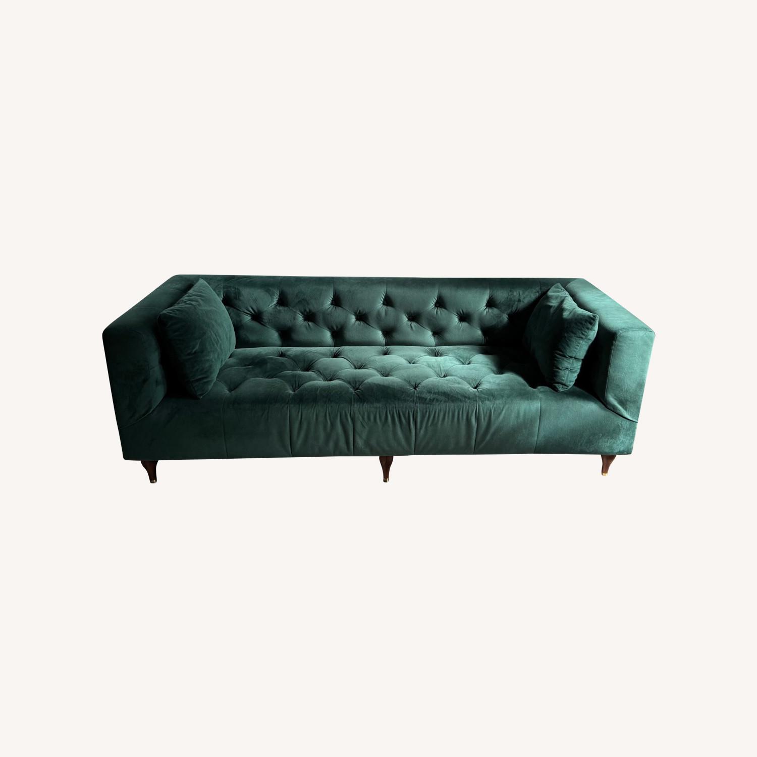 Interior Define Ms. Chesterfield Velvet Sofa - image-0