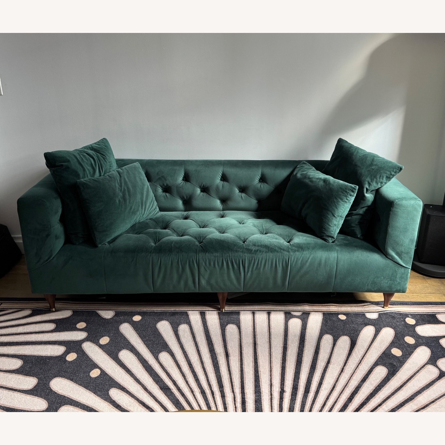 Interior Define Ms. Chesterfield Velvet Sofa - image-1